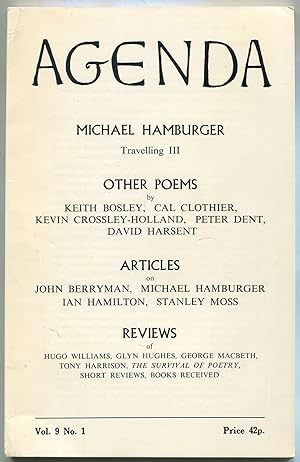 Image du vendeur pour Agenda - Vol. 9, No. 1, Winter 1971 mis en vente par Between the Covers-Rare Books, Inc. ABAA