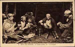Image du vendeur pour Ansichtskarte / Postkarte Serie des Mineurs, La Casse Croute, dit Le Briquet mis en vente par akpool GmbH