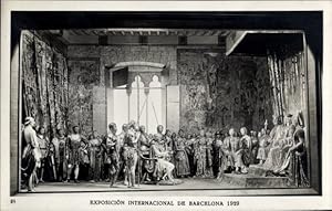 Ansichtskarte / Postkarte Exposicion Internacional de Barcelona 1929, Palacio Nacional, Los Reyes...