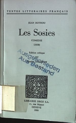 Bild des Verkufers fr Les Sosies: Comedie (1638). zum Verkauf von books4less (Versandantiquariat Petra Gros GmbH & Co. KG)