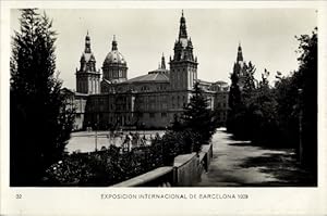 Ansichtskarte / Postkarte Exposicion Internacional de Barcelona 1929, Palacio Nacional desde los ...