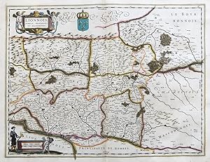 Bild des Verkufers fr Lionnois Forest, Beauiolois et Masconnois" - Lyon Montbrison Saint-Etienne Roanne Feurs Tarare Auvergne France Frankreich map carte zum Verkauf von Antiquariat Steffen Vlkel GmbH