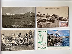 Four early C20th postcards of Somalia, Malawi, Cameroun, Kenya & Tanzania : SOMALI VILLAGE WASHIN...