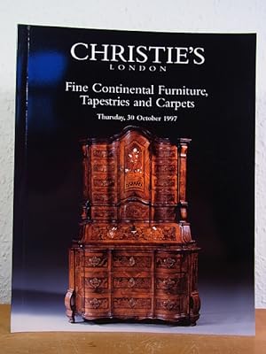 Fine continental Furniture, Tapestries and Carpets. Auction 30 October 1997 at Christie's London,...