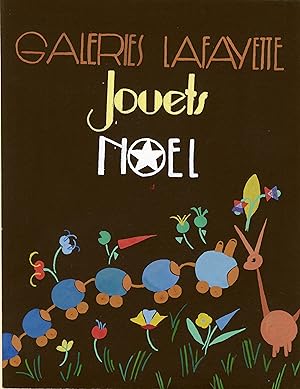 "GALERIES LAFAYETTE - JOUETS - NOËL" Maquette originale à la gouache sur papier (1938)