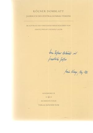 Immagine del venditore per Style Gautique" zwischen Deutschland und Frankreich. Der Architekt Franz Christian Gau (1789-1853), der Klner Dombau und der Beginn der Neugotik in Paris. Sonderdruck aus Klner Domblatt, 60. Folge. 1995. venduto da Fundus-Online GbR Borkert Schwarz Zerfa