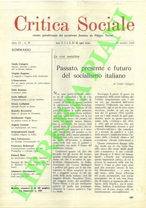 Critica Sociale. Rivista quindicinale del socialismo italiano fondata da Filippo Turati.