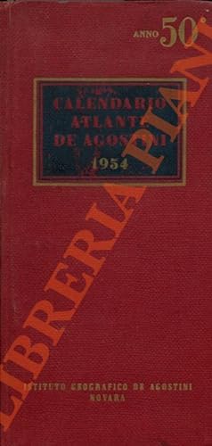 Calendario Atlante De Agostini. 1954. Anno 50°.