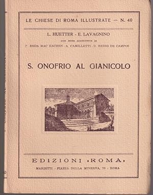 Image du vendeur pour S. Onofrio al Gianicolo mis en vente par Libreria Tara