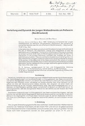 Bild des Verkufers fr Verteilung und Dynamik der jungen Wattsedimente um Pellworm/Nordfriesland. (Mit Verfasserwidmung!). Sonderdruck. Meyniana, November 1980. zum Verkauf von Antiquariat Schwarz & Grmling GbR