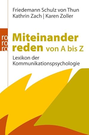 Seller image for Miteinander reden von A bis Z : Lexikon der Kommunikationspsychologie for sale by Smartbuy