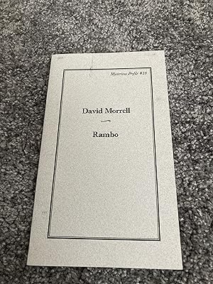Seller image for RAMBO: MYSTERIOUS PROFILE 18: SIGNED CHAPBOOK / PAMPHLET for sale by Books for Collectors