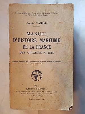 Manuel d'Histoire maritime de la France