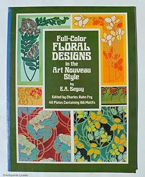 Bild des Verkufers fr Full-Color Floral Designs in the Art Nouveau Style - 40 Plates containing 166 Motifs. zum Verkauf von Antiquariat Lycaste