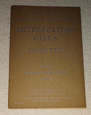 Seller image for Madame Butterfly: Opera In Three Acts; .Italian Libretto.; New English Version for sale by The Librarian's Books