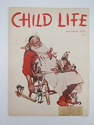 CHILD LIFE MAGAZINE, DECEMBER 1954 (NORMAN ROCKWELL CHRISTMAS COVER SANTA & HIS ELVES)