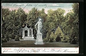 Imagen del vendedor de Ansichtskarte Potsdam, Park von Sanssouci, Denkmal Friedrichs des Grossen a la venta por Bartko-Reher