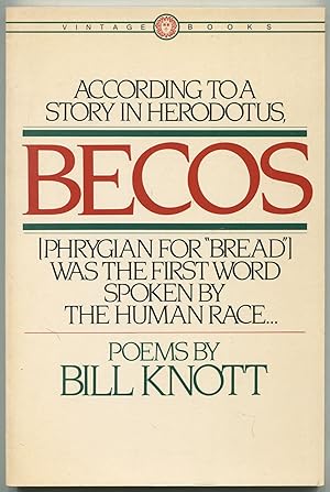 Seller image for Becos. Poems for sale by Between the Covers-Rare Books, Inc. ABAA