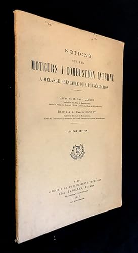 Imagen del vendedor de Notions sur les moteurs  combustien interne  mlange pralable ou  pulvrisation a la venta por Abraxas-libris