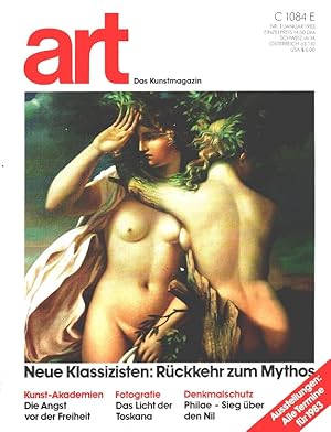 Bild des Verkufers fr art - Das Kunstmagazin 1/1983 - Neue Klassizisten: Rckkehr zum Mythos zum Verkauf von Versandantiquariat Nussbaum