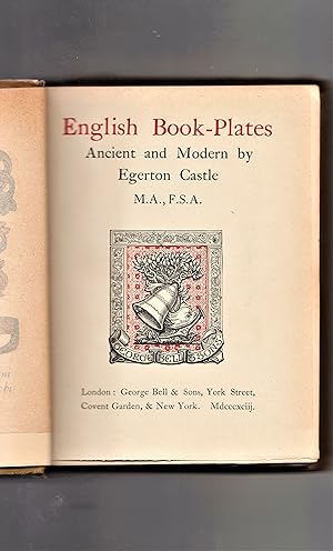 Imagen del vendedor de English Book-Plates: Ancient and Modern a la venta por The Sanctuary Bookshop.