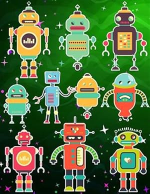 Seller image for Robots Sticker Album for Boys: 100 Plus Pages for Permanent Sticker Collection, Activity Book for Boys - 8.5 by 11 for sale by GreatBookPrices