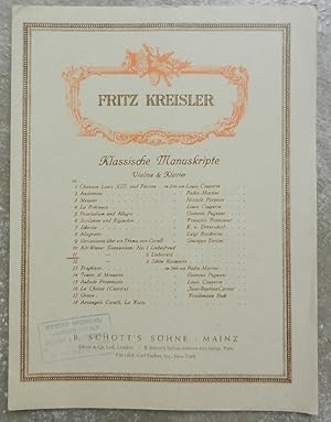 Alt-Wiener Tanzweisen II. Liebesleid für violine und piano.