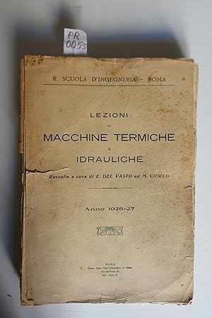 Lezioni di macchine termiche e idrauliche