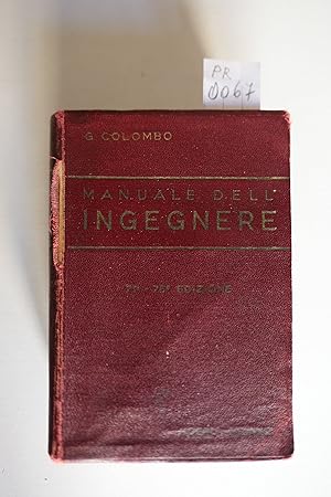 Immagine del venditore per Manuale dell'ingegnere venduto da Studio Bibliografico Restivo Navarra