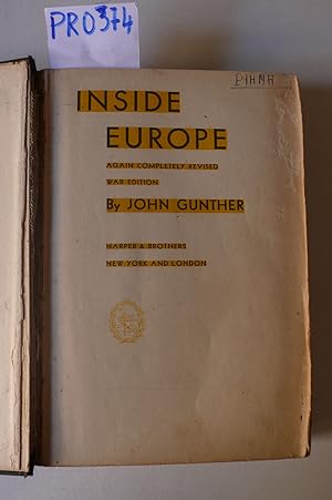 Inside Europe, again completely revised war edition
