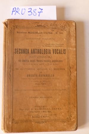 Immagine del venditore per Secunda Anthologia Vocalis (liturgica) venduto da Studio Bibliografico Restivo Navarra