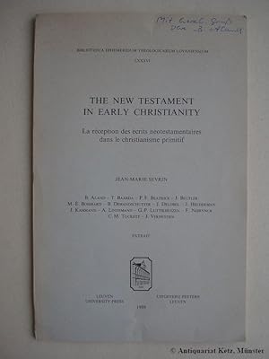 Image du vendeur pour Die Rezeption des neutestamentlichen Textes in den ersten Jahrhunderten. Mit Widmung der Verfasserin. mis en vente par Antiquariat Hans-Jrgen Ketz