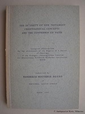 Seller image for The Diversity of New Testament, Christological concepts and the confession of faith. for sale by Antiquariat Hans-Jrgen Ketz