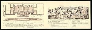 Bild des Verkufers fr Klapp-Ansichtskarte Badenweiler, Rmische Bder, Grundriss, Blick aus der Vogelschau zum Verkauf von Bartko-Reher