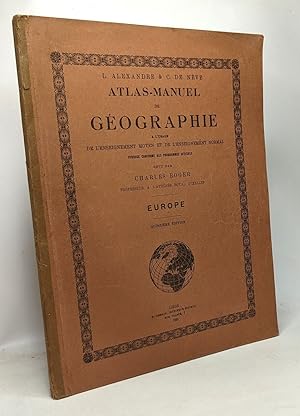Seller image for Europe - 15e d. Atlas-Manuel de Gographe  l'usage de l'enseignement moyen et de l'enseignement normal for sale by crealivres