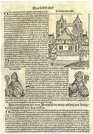 Bild des Verkufers fr Ansicht eines Klosters, "Orden der cistercienser". zum Verkauf von Antiquariat Clemens Paulusch GmbH