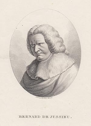 Bild des Verkufers fr ( Lyon 17.8.1699 - 6. 11. 1777 Paris) war ein franz. Botaniker. Brustbild im Oval,. zum Verkauf von Antiquariat Clemens Paulusch GmbH