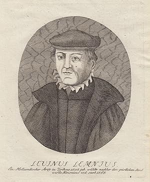 Seller image for Levinus Lemnius (Zierikzee 1505 - 1568). Niederlnd. Arzt und Theologe. Brustbild im Oval,. for sale by Antiquariat Clemens Paulusch GmbH