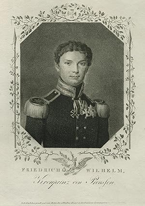 Imagen del vendedor de (Berlin 15.10.1795 - 02.01.1861 Potsdam). Brustbild in Uniform mit Orden,. a la venta por Antiquariat Clemens Paulusch GmbH