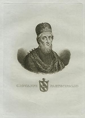 Bild des Verkufers fr Giovanni I. Participazio auch Partecipazio (gestorben um 836). 12. Doge von Venedig von 829 bis 832,. zum Verkauf von Antiquariat Clemens Paulusch GmbH