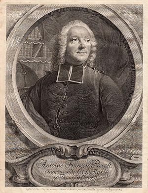 (Hesdin 01. 04. 1697 - 23. 11. 1763 Chantilly). Franz. Schriftsteller. Brustbild im Oval,.