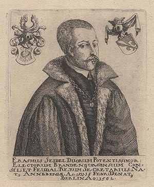 Bild des Verkufers fr ( Annaberg 18. 2. 1523 - 1562 Berlin). Er war ein kurbrandenburgischer Rat und lebte ab ca. 1550 am Molkenmarkt 1 in Berlin. Hftbild,. zum Verkauf von Antiquariat Clemens Paulusch GmbH