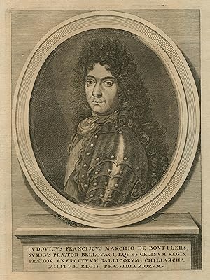 (Crillon 10. 01. 1644 - 22. 08. 1711 Fontainbleuau). Duc. Brustbild im Oval,.