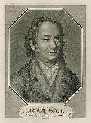 Bild des Verkufers fr Jean Paul, eigentlich Johann Paul Friedrich Richter (Wunsiedel 21. 03. 1763 - 14. 11. 1825 Bayreuth). Dichter und Schriftsteller. Brustbild,. zum Verkauf von Antiquariat Clemens Paulusch GmbH