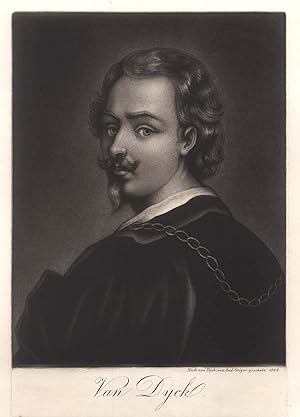 Bild des Verkufers fr Sir Anthonis van Dyck (Antwerpen 22.03.1599 - 09.12.1641 London). Flm. Maler und Grafiker, Meisterschler von Peter Paul Rubens, Hofmaler Karl I. - Brustbild von hinten, Blick nach links,. zum Verkauf von Antiquariat Clemens Paulusch GmbH