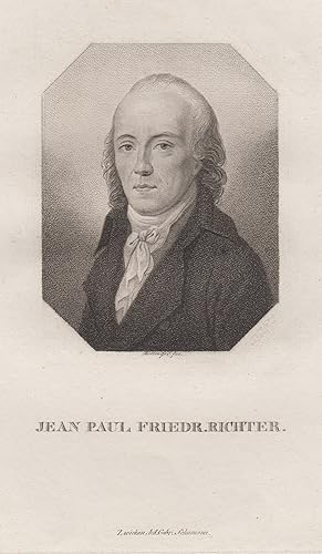 Bild des Verkufers fr Jean Paul, eigentlich Johann Paul Friedrich Richter (Wunsiedel 21. 03. 1763 - 14. 11. 1825 Bayreuth). Dichter und Schriftsteller. Brustbild,. zum Verkauf von Antiquariat Clemens Paulusch GmbH