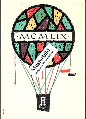 Bild des Verkufers fr Werbeprospekt Buchhandel: MCMLIX - 1959 - Bchergilde Gutenberg; Klappkarte - Innenteil mit Spruch zum Neuen Jahr zum Verkauf von Walter Gottfried