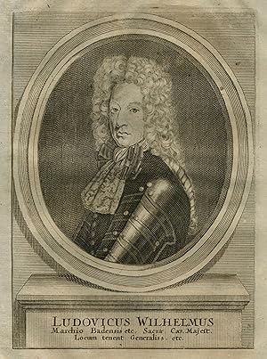 (Paris 08. 04. 1655 - 04. 01. 1707 Rastatt). Markgraf (Regent) von Baden-Baden. Generalleutnant a...