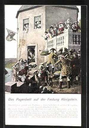 Ansichtskarte Das Pagenbett auf der Festung Königstein