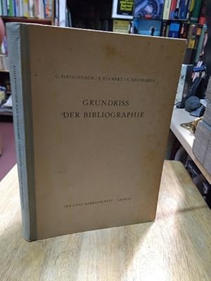 Imagen del vendedor de Grundriss der Bibliographie. a la venta por NORDDEUTSCHES ANTIQUARIAT